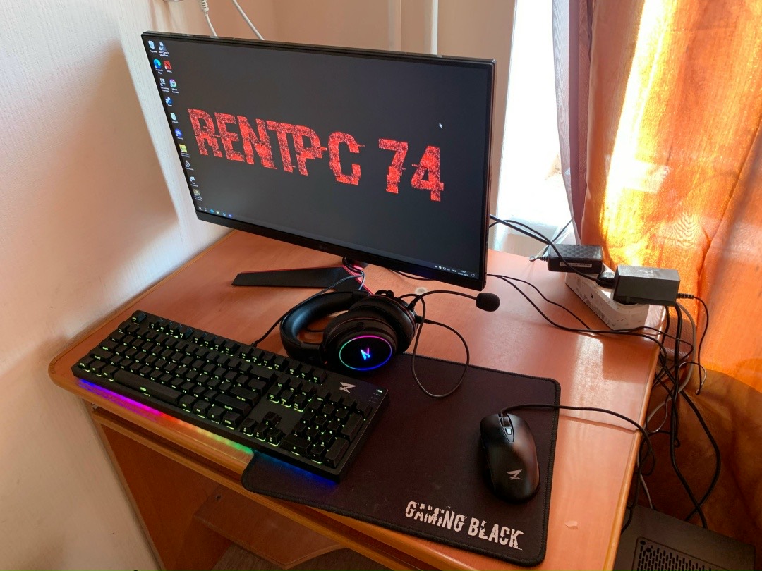 Комплект с наушниками и ковриком Gaming Black